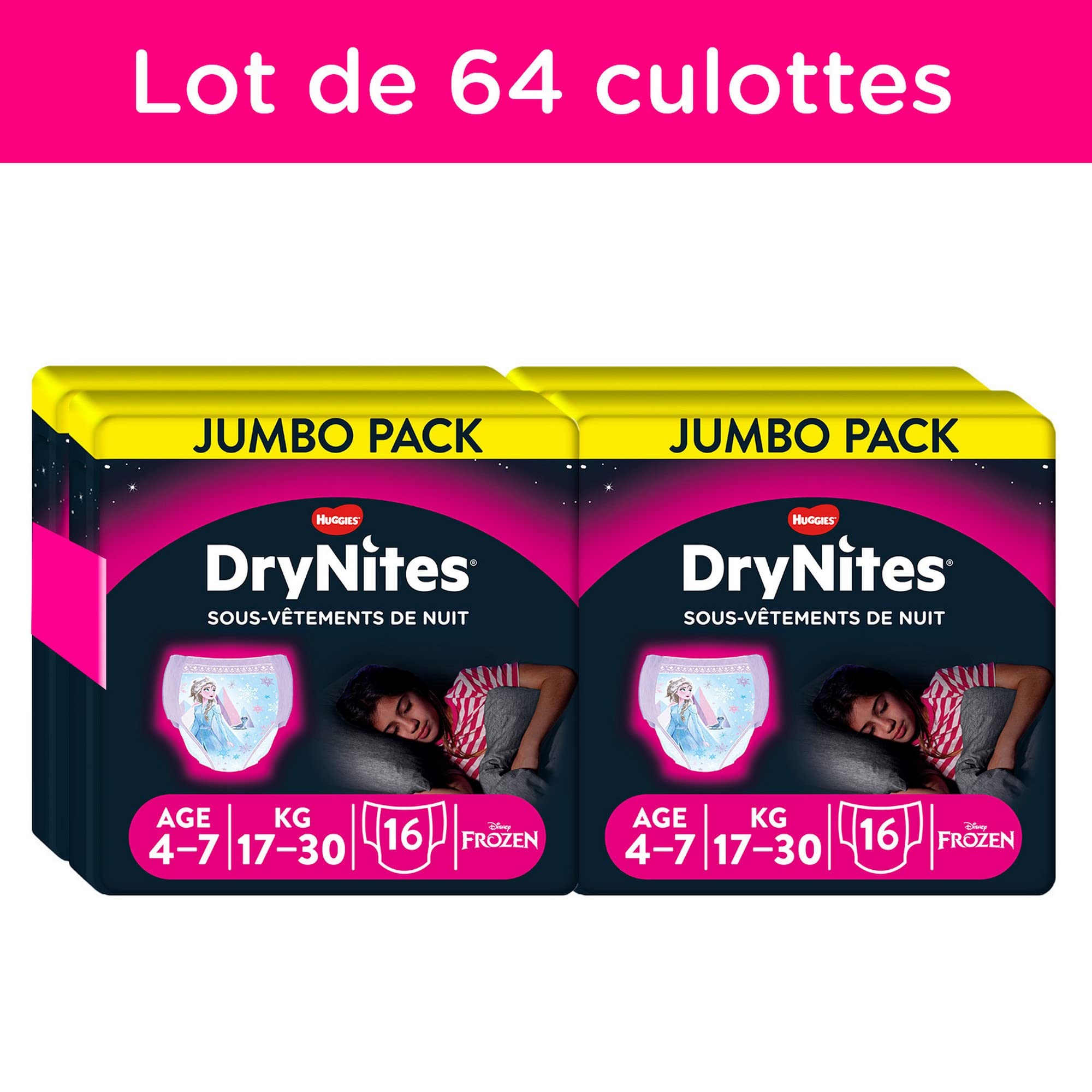 Drynites Pyjama Pants, Age 4-7 Y, Girl, 17-30 Kg, 64 Bed Wetting Pants سروال بيجامة، من عمر 4-7 سنوات، للبنات، وزن من 17 - 30 كغم، 64 سروال التبول اللاارادي، من دراينايتس Drynites Pyjama Pants, Age 4-7 Y, Girl, 17-30 Kg, 64 Bed Wetting Pants سروال بيجامة، من عمر 4-7 سنوات، للبنات، وزن من 17 - 30 كغم، 64 سروال التبول اللاارادي، من دراينايتس